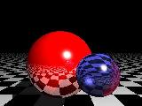Red and Blue Spheres