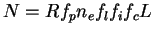 $N=Rf_pn_ef_lf_if_cL$